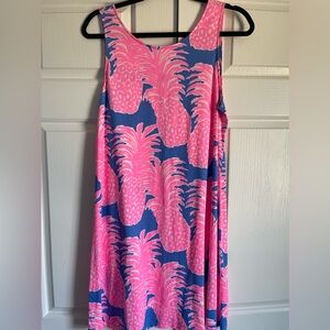 Lilly Pulitzer Kristen Swing Dress Pineapple Print Size L